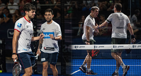 'Sanyo' y Tapia, guion perfecto ante los nº1 para citarse con la séptima final consecutiva de Paquito y Di Nenno