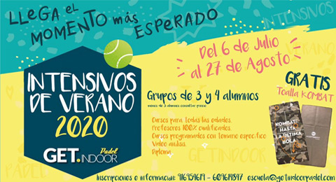 Prepárate para el verano y refina tu pádel con los intensivos de Get Indoor