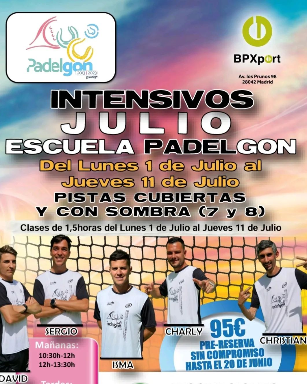 Curso intensivo julio 2024 Eventos Padelgon