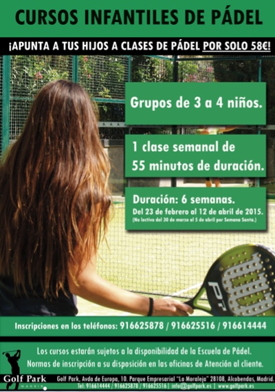 Golf Park pone el pádel al alcance de los más pequeños