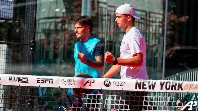 Daniel Blanco y Rodrigo López inicio cuadro final A1 Padel Nueva York 2023 