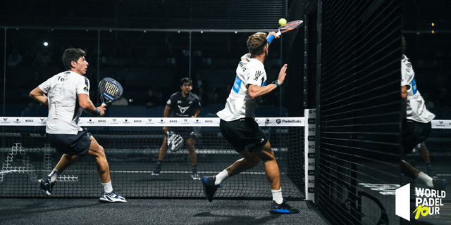 Juan Tello y Álex Ruiz inicio cuadro final chicos cuartos Master Barcelona 2023