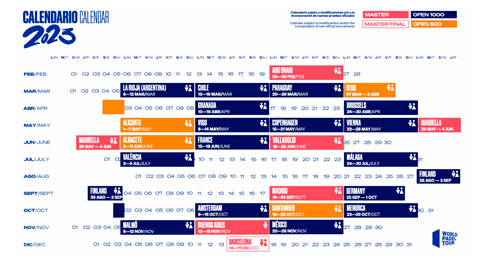 Calendario cambiado: World Padel Tour elimina Estocolmo y añade novedades a su hoja de ruta