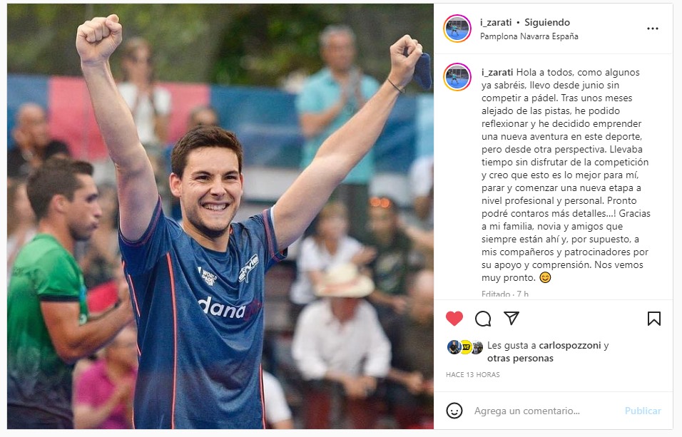Retirada Íñigo Zaratiegui padel