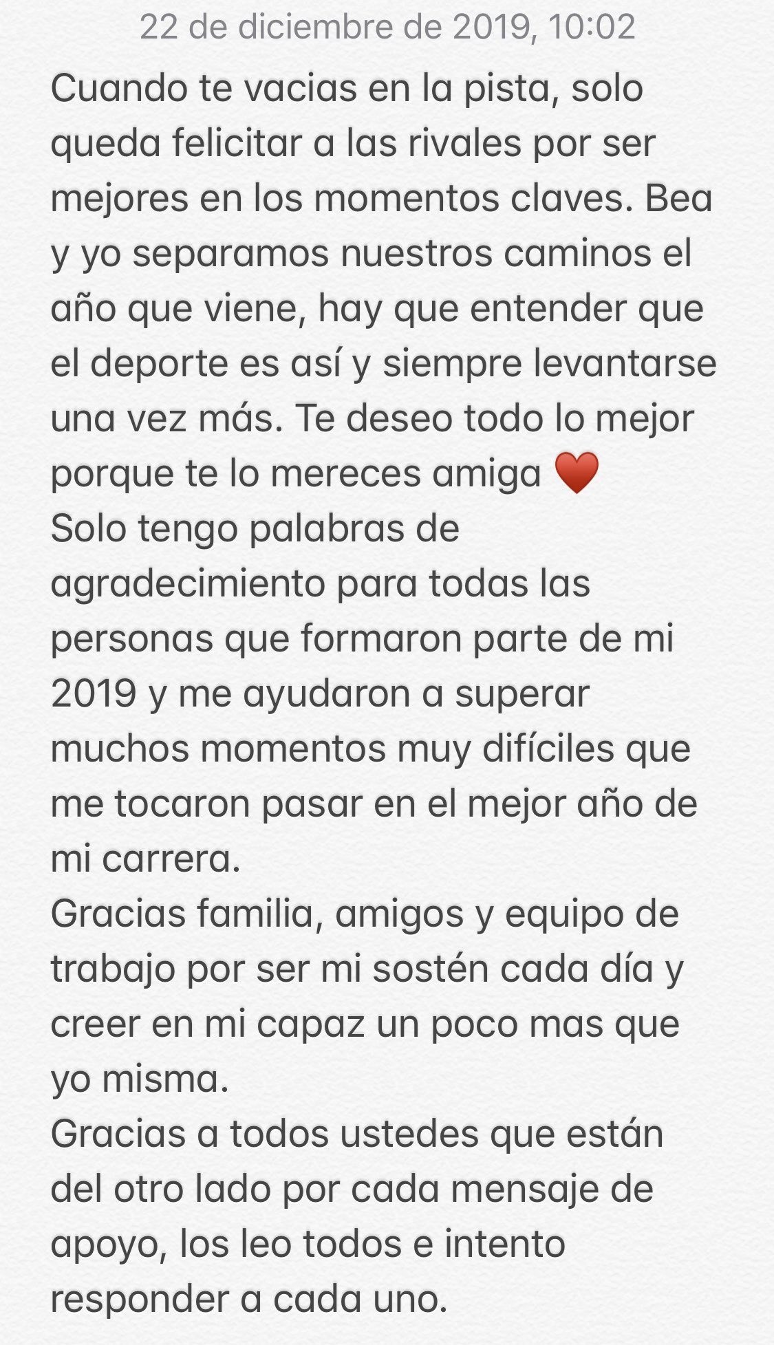Separación Delfi Brea y Bea González 2020