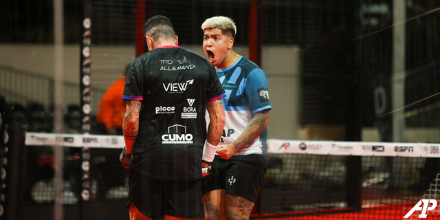 Tito Allemandi y Tolito Aguirre cuartos Nueva York A1 Padel 2023