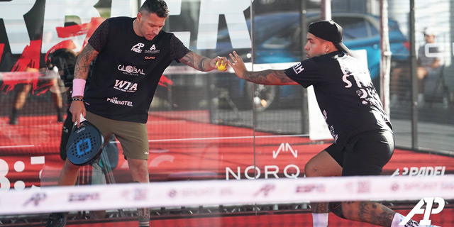 Tito Allemandi y Tolito Aguirre cuartos de final Verbier Master 2023 A1 Padel