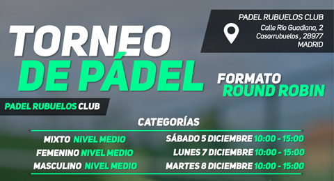 No te quedes sin competir en el puente de diciembre con este gran torneo