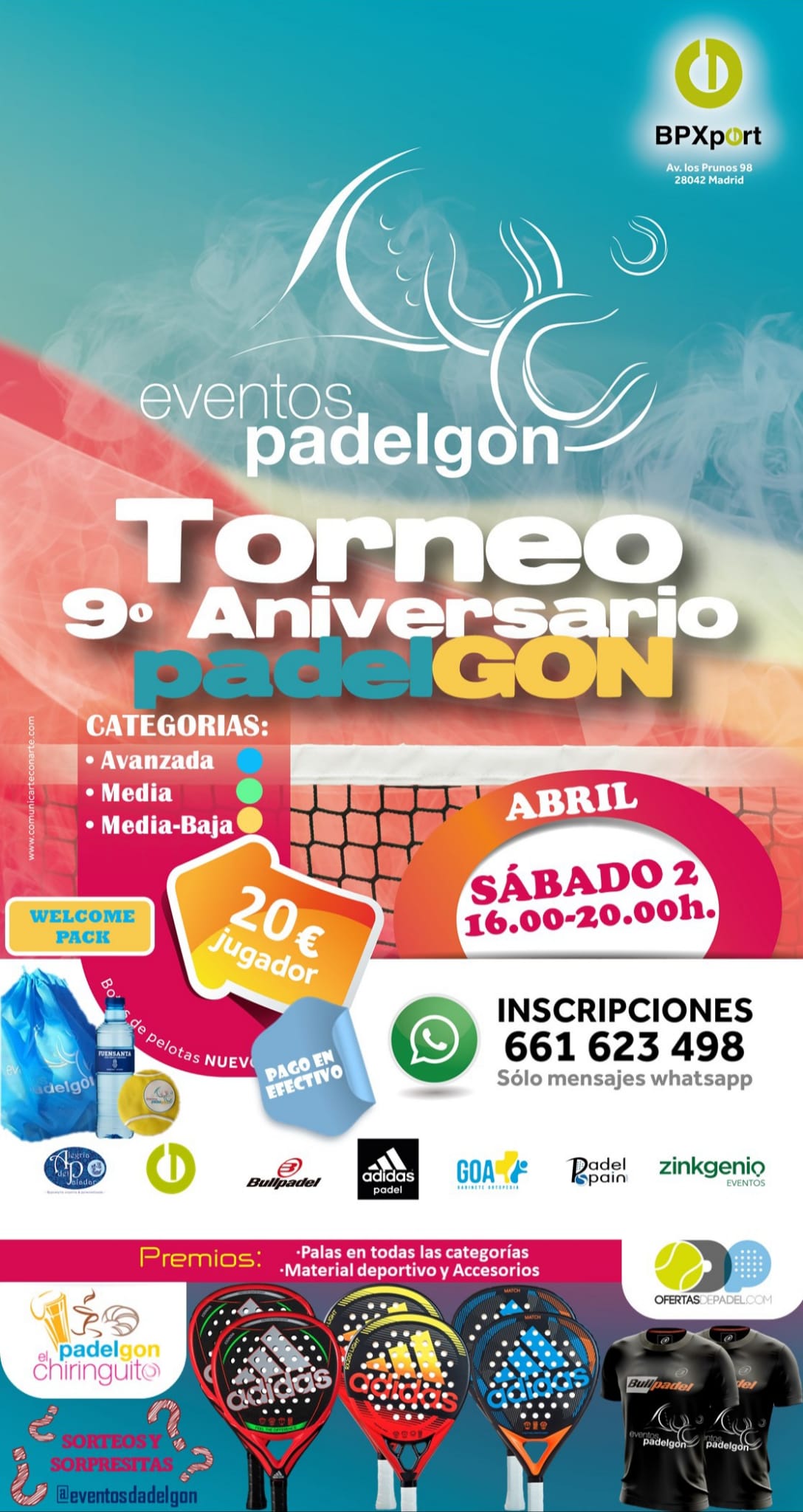 torneo 9 aniversario Padelgon 2022
