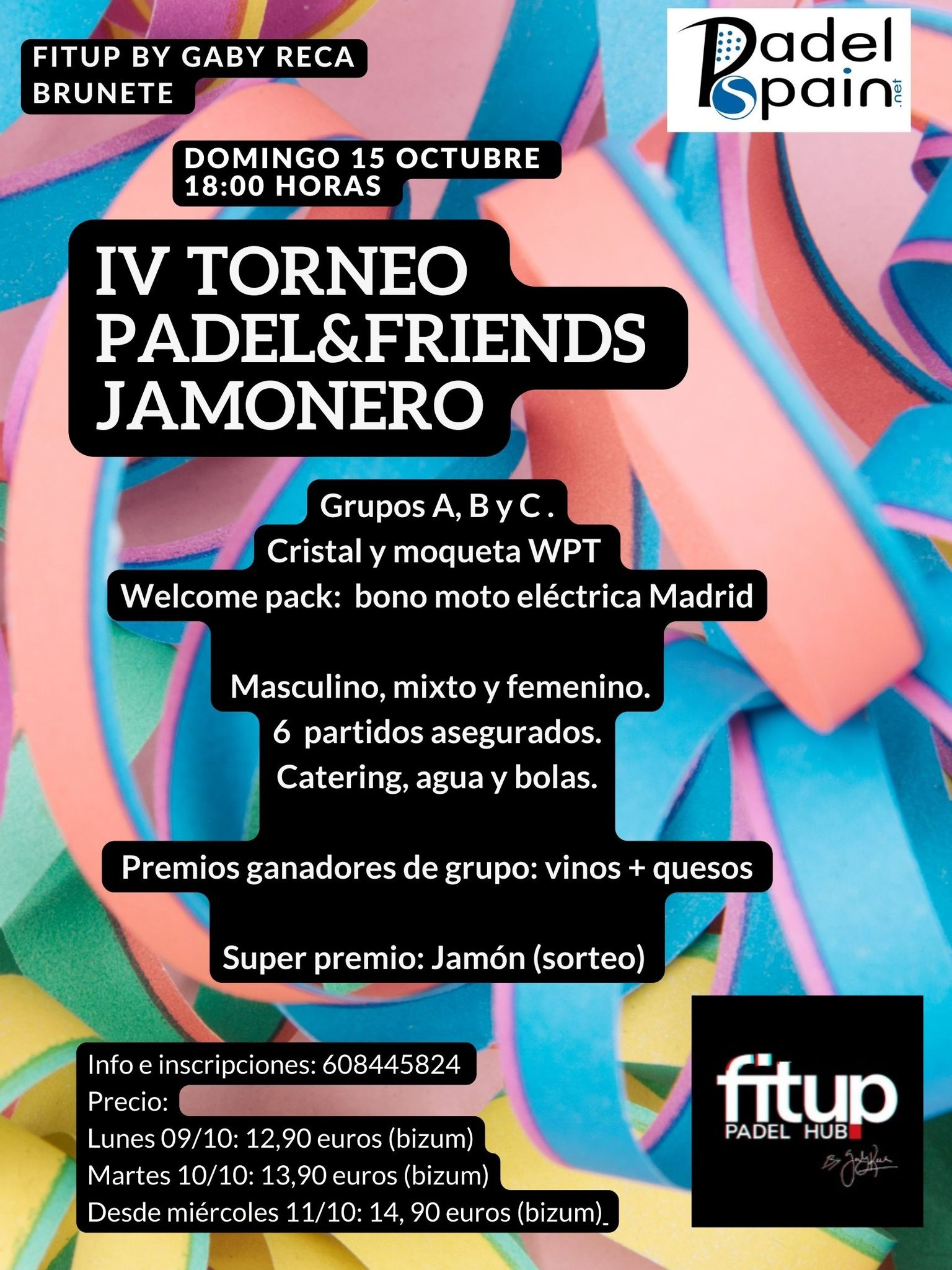 Competición Jamonero amateur Padel and friends 2023
