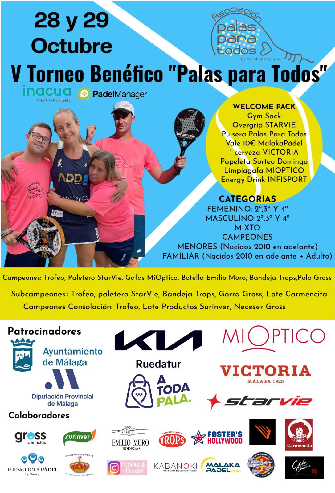 Torneo Palas para todos Málaga octubre 2023