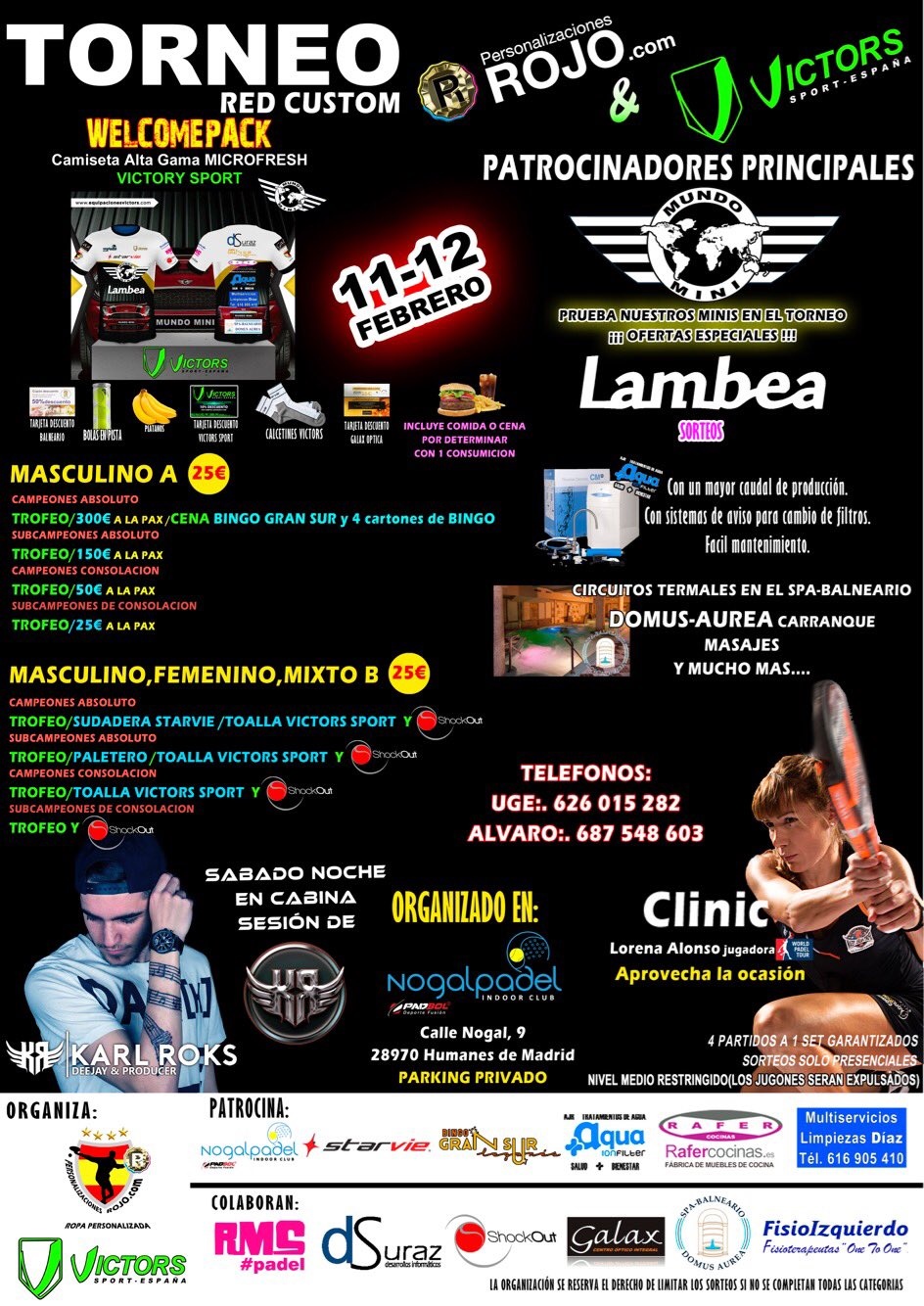 Cartel torneo red custom 