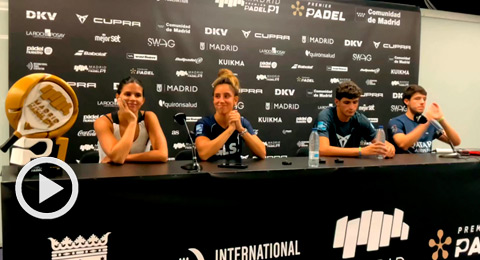Rueda de prensa conjunta de los campeones en el Madrid Premier Padel P1
