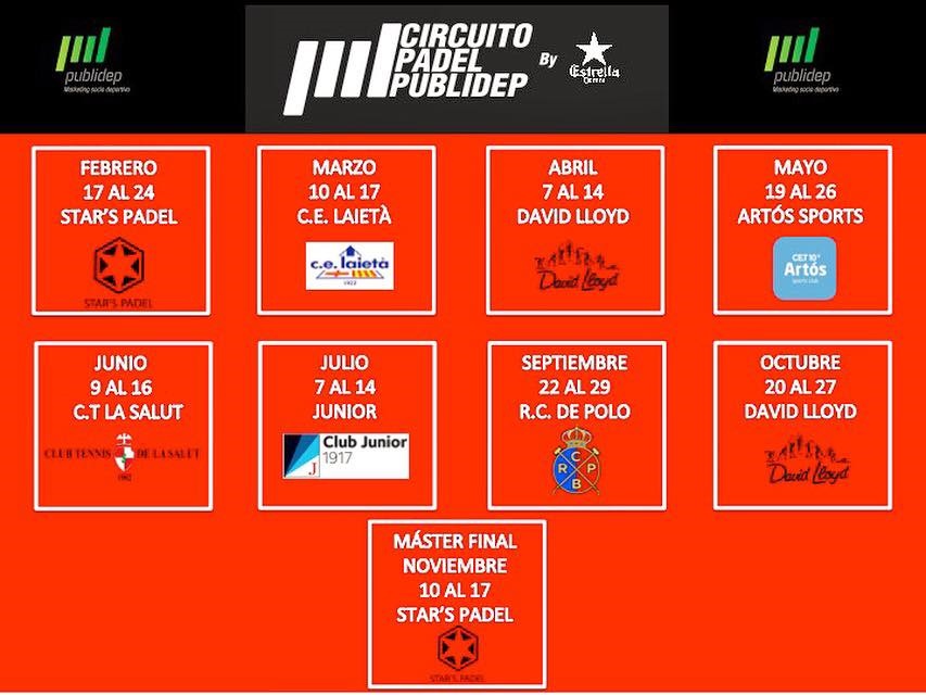 Cartel citas Circuito Publidep Estrella Damm